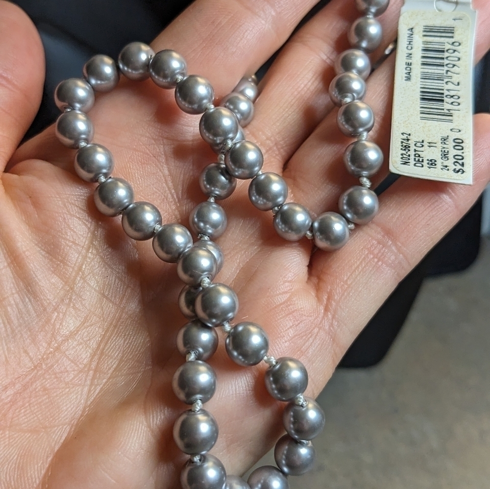 Studio‎ Works Silver Faux Pearl Necklace
